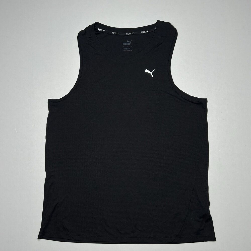 PUMA Run Favorite Crew Neck Tank Top Womens Sz M Black Casual  Athletic DRYCELL